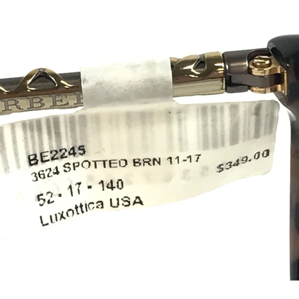 Burberry Eyeglasses Frames B2245 3624 SPOTTED BRN Brown Cat Eye 52-17-140